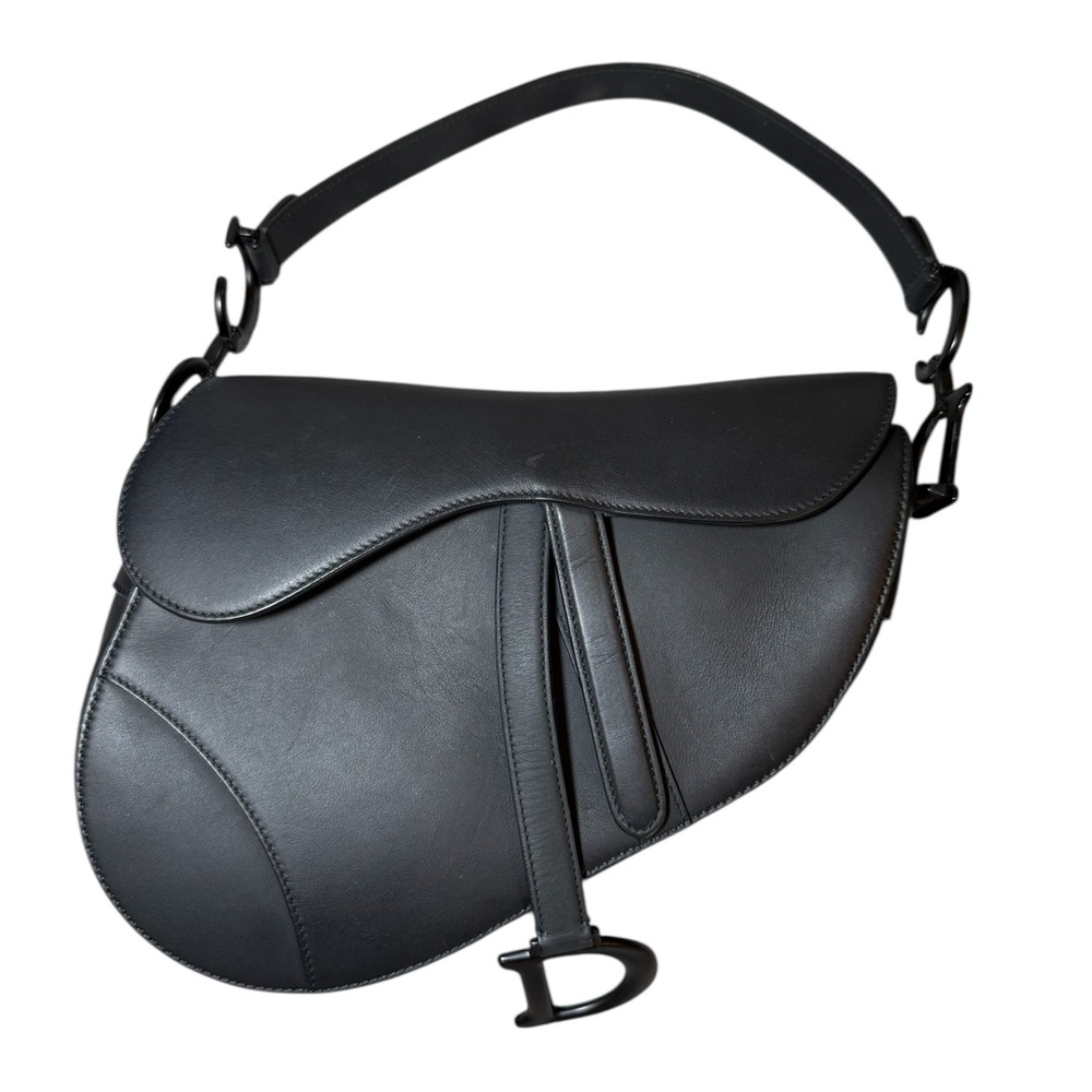 Dior Classic Black Saddle Shoulder Bag with $1400 Dior cross body strap included
